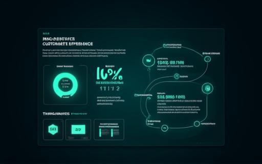 Case study visual showing customer experience enhancement metrics